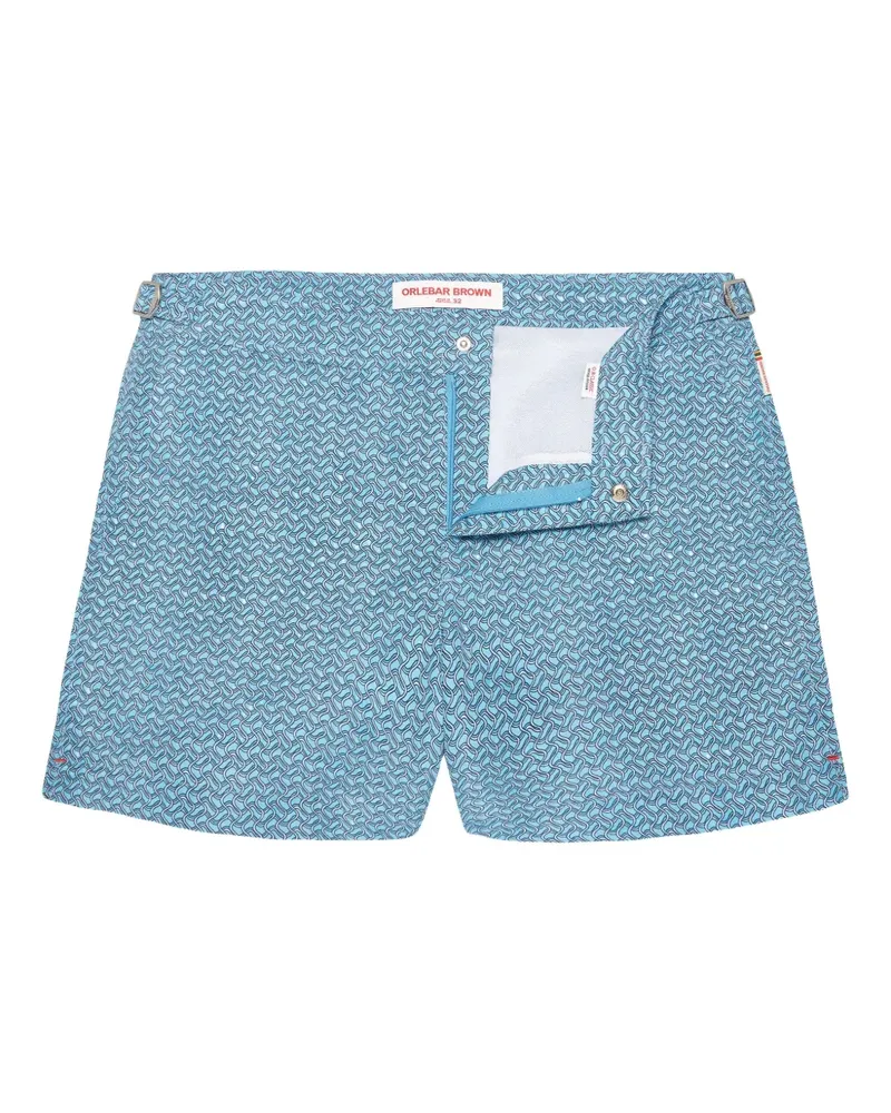 Orlebar Brown Setter Riptide Badeshorts mit Wellenmuster - Blau Blau