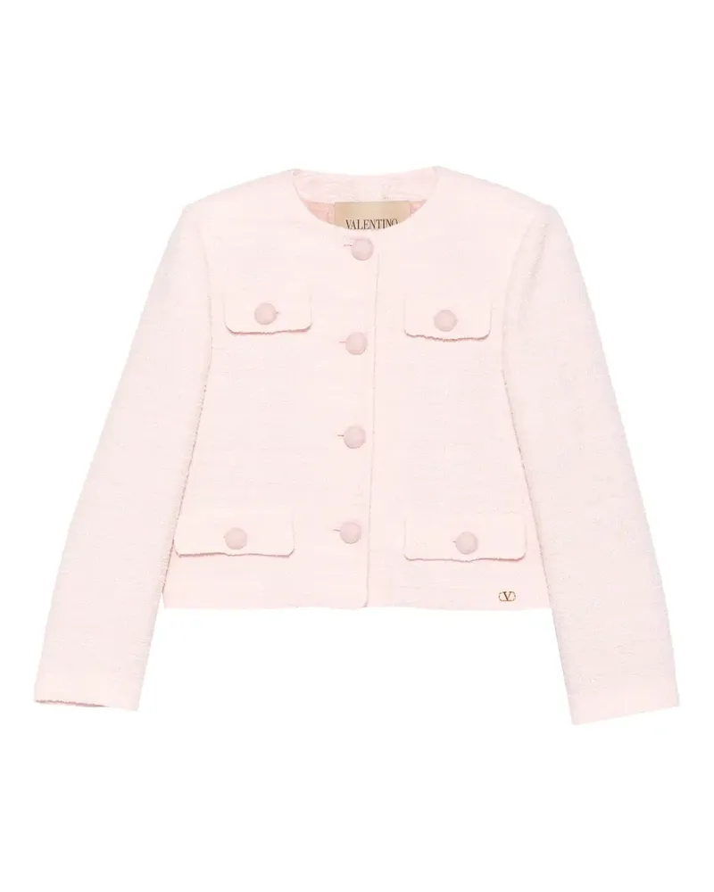 Valentino Garavani Tweed-Jacke mit Knopfleiste - Rosa Rosa