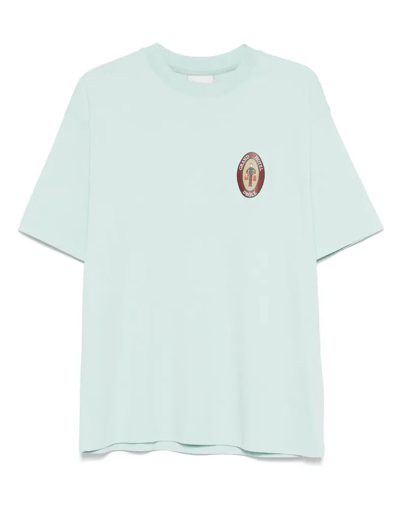 Drôle de Monsieur T-Shirt mit grafischem Print - Blau Blau