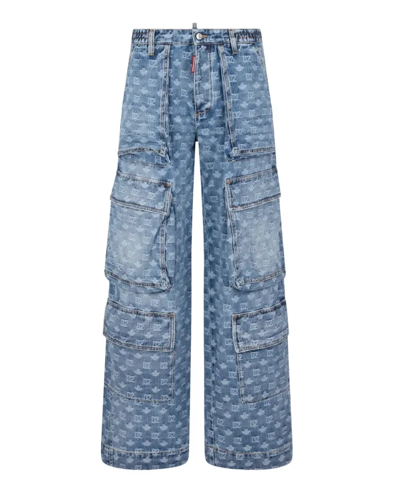 Dsquared2 Hose mit Logo-Print - Blau Blau