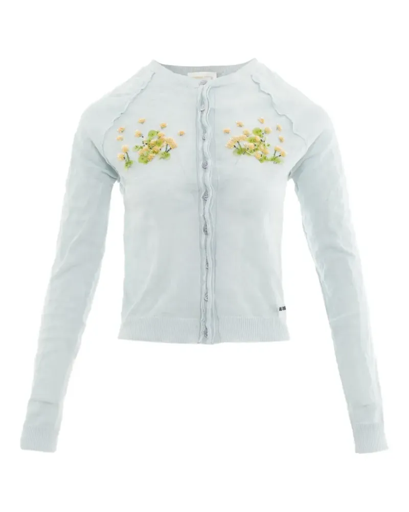SHUSHU/TONG Cardigan mit Perlendetail - Blau Blau
