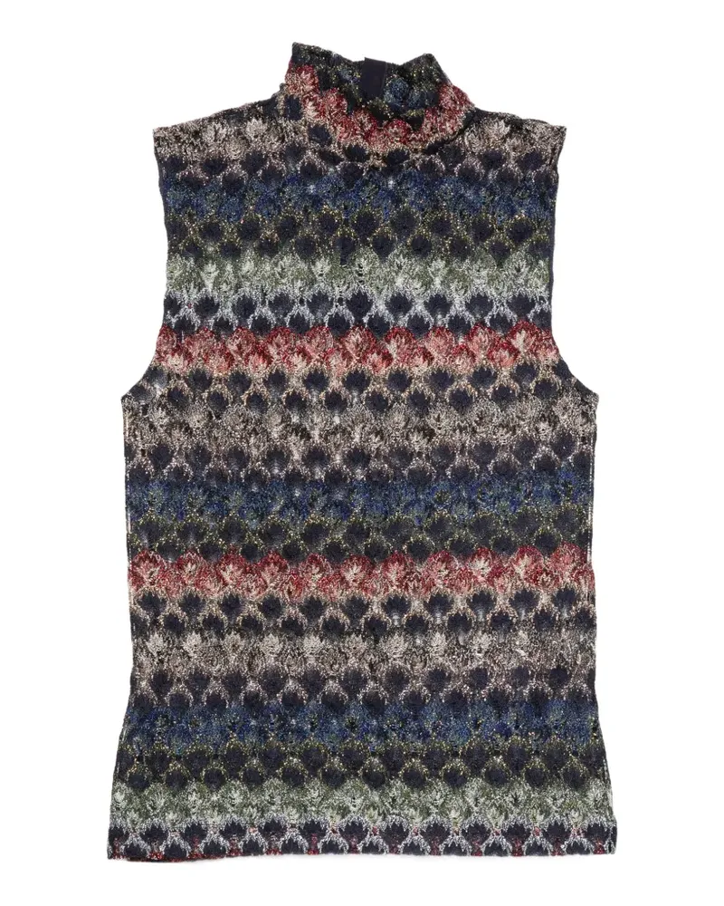 Missoni Gestricktes Oberteil mit Stehkragen - Grün Grün
