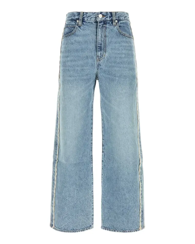 Frame Denim The Crochet Bow Cropped-Jeans - Blau Blau