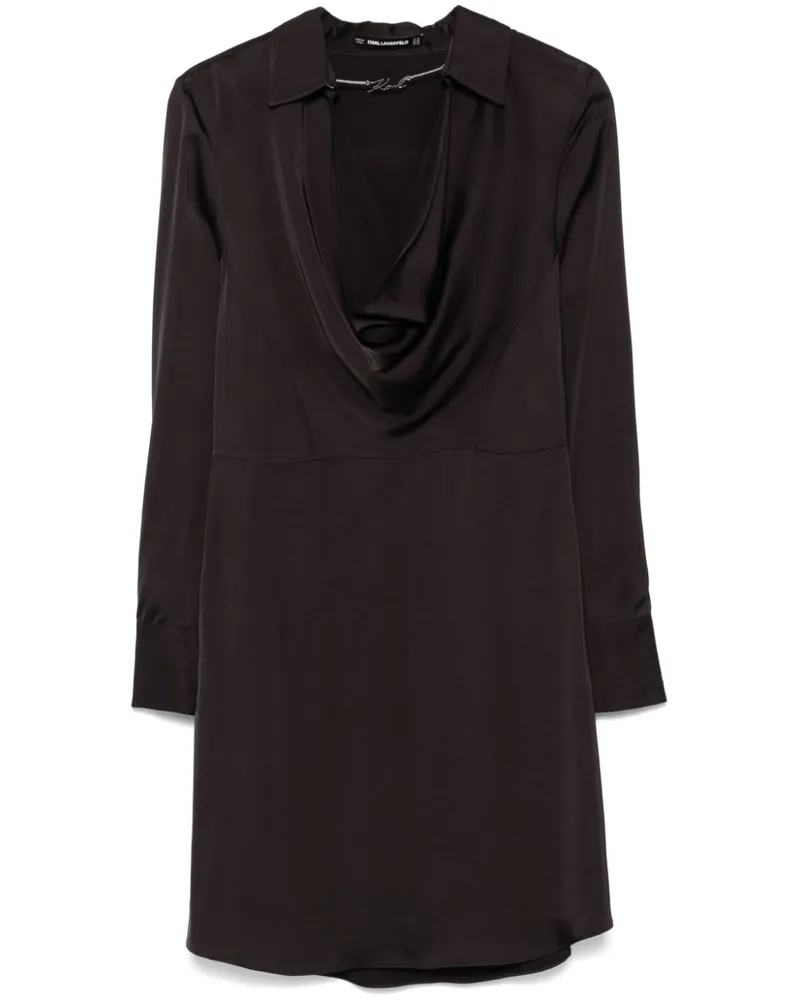 Karl Lagerfeld Minikleid mit Logo-Kette - Schwarz Schwarz