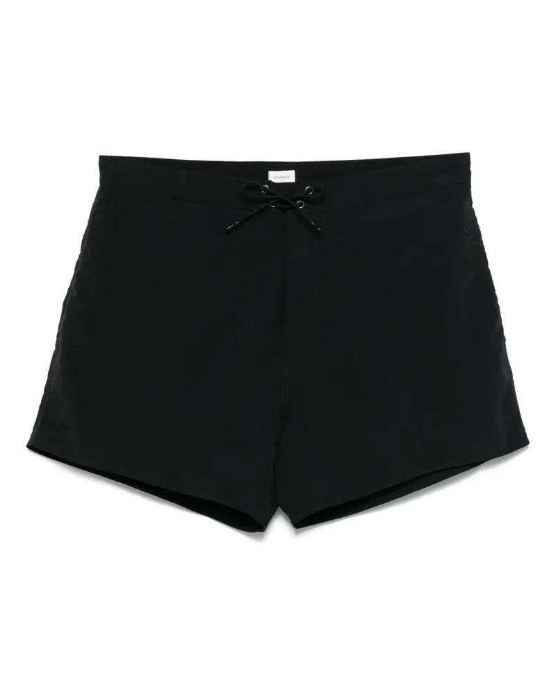 Saint Laurent Badeshorts mit Kordelzug - Schwarz Schwarz