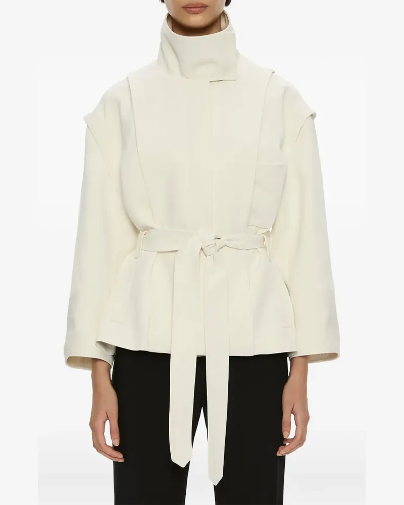 Christopher Esber Virelle Parapet Jacke mit Gürtel - Weiß Weiß