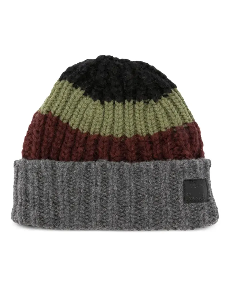 Paul Smith Gestreifte Beanie - Grau Grau