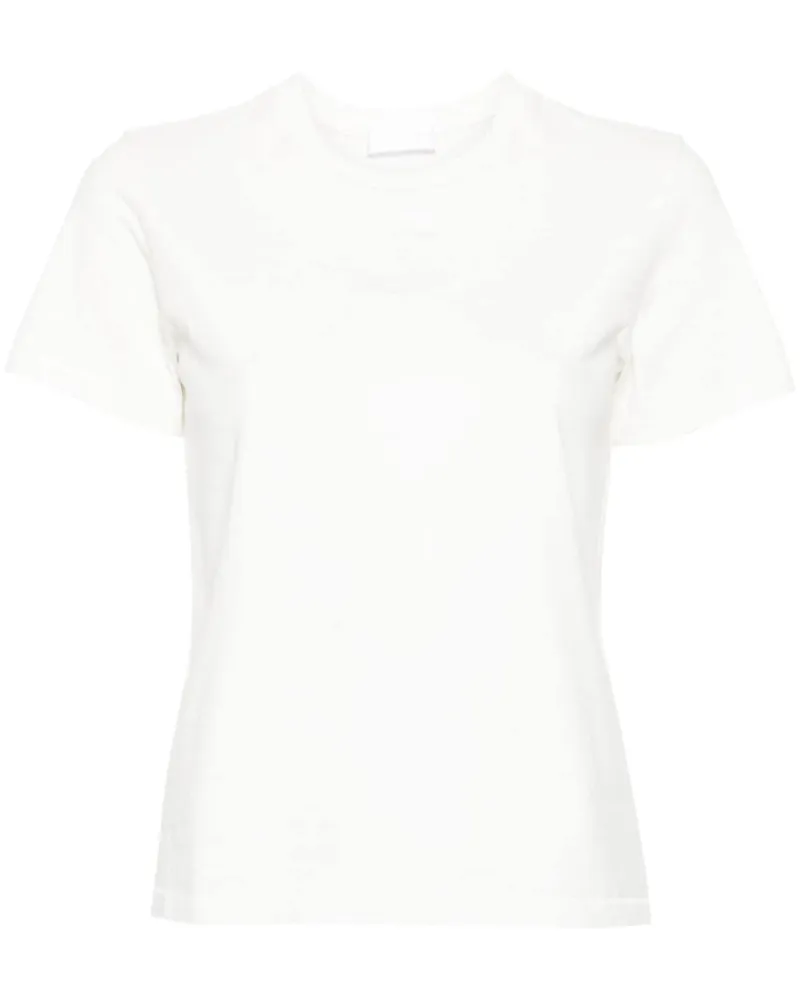Moncler T-Shirt mit Logo-Stickerei - Weiß Weiß