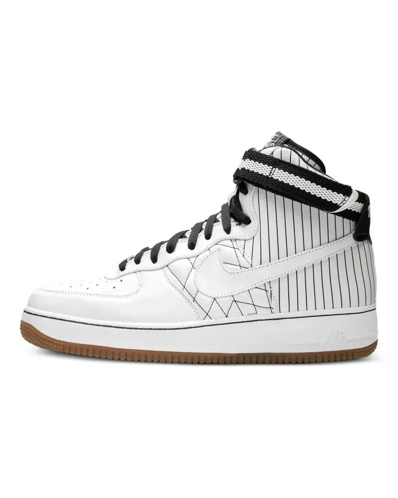Nike Air Force 1 High Premium Sneakers mit Nadelstreifen - Weiß Weiß