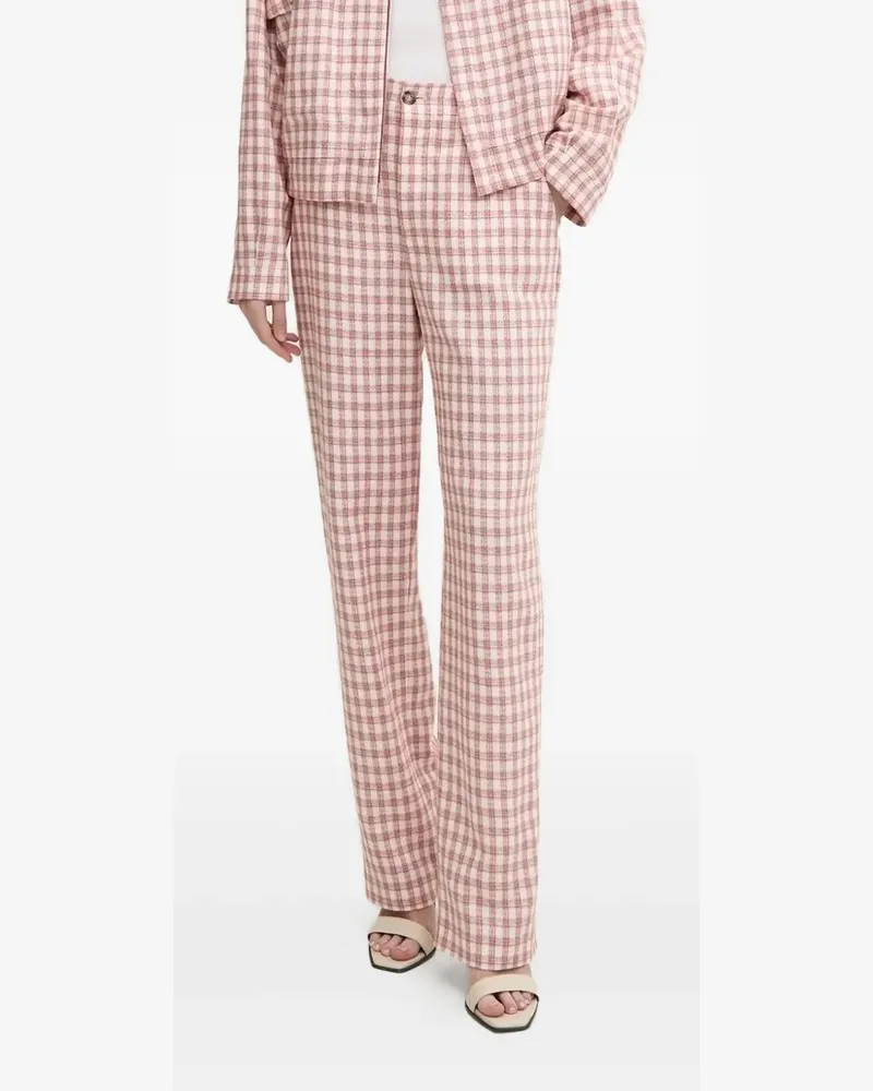 Moschino Hose mit Vichy-Karo - Rot Rot