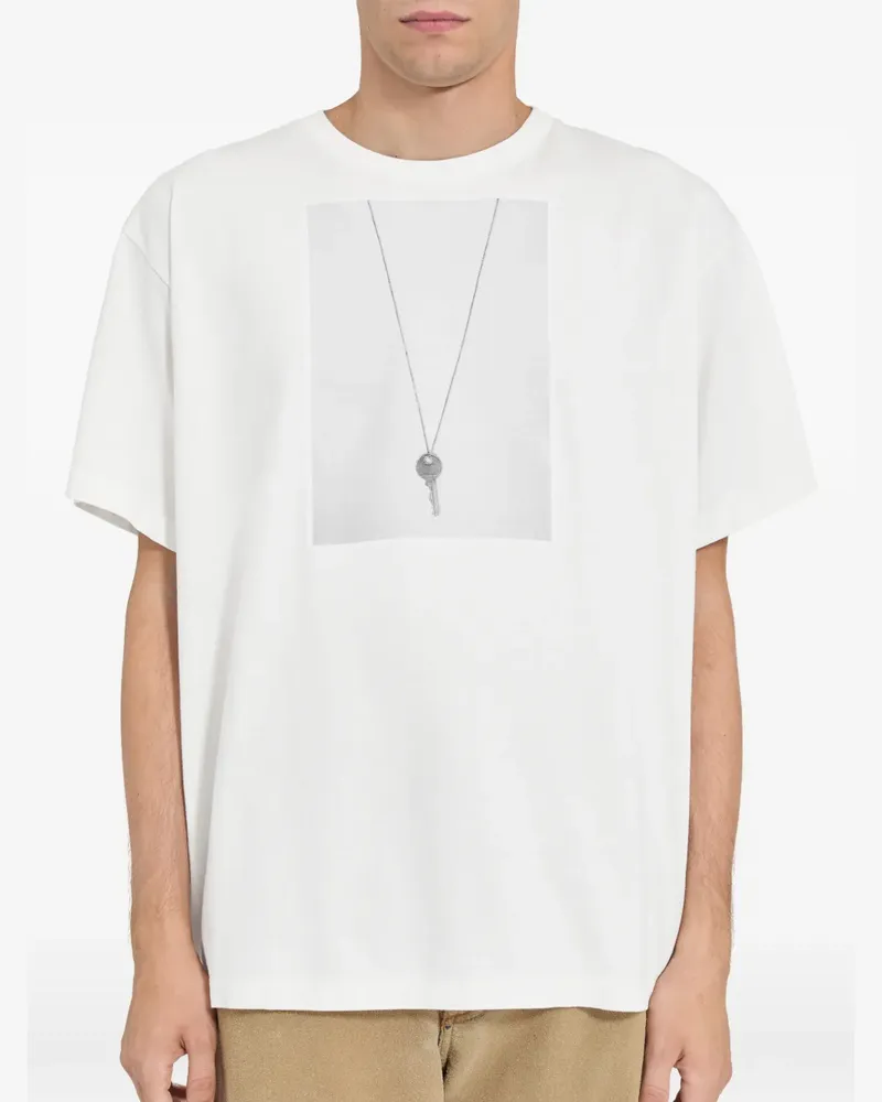 Maison Margiela T-Shirt mit rundem Ausschnitt - Weiß Weiß