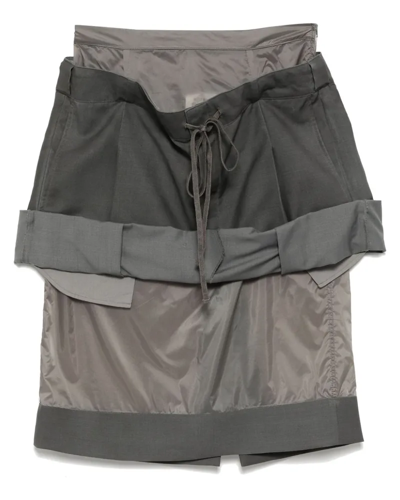 Maison Margiela Midirock im Layering-Look - Grau Grau