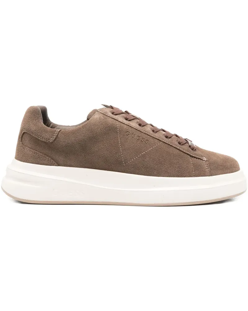 Guess Plateau-Sneakers aus Wildleder - Braun Braun