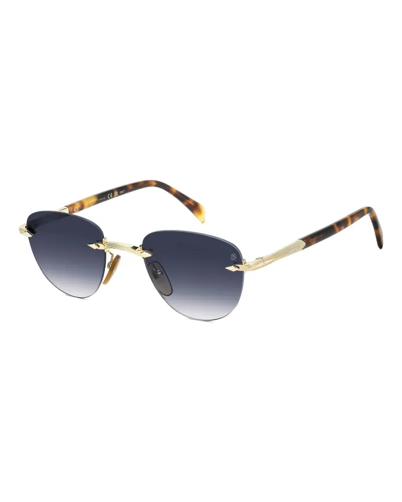 EYEWEAR by DAVID BECKHAM rimless geometric-frame sunglasses - Gold Gold