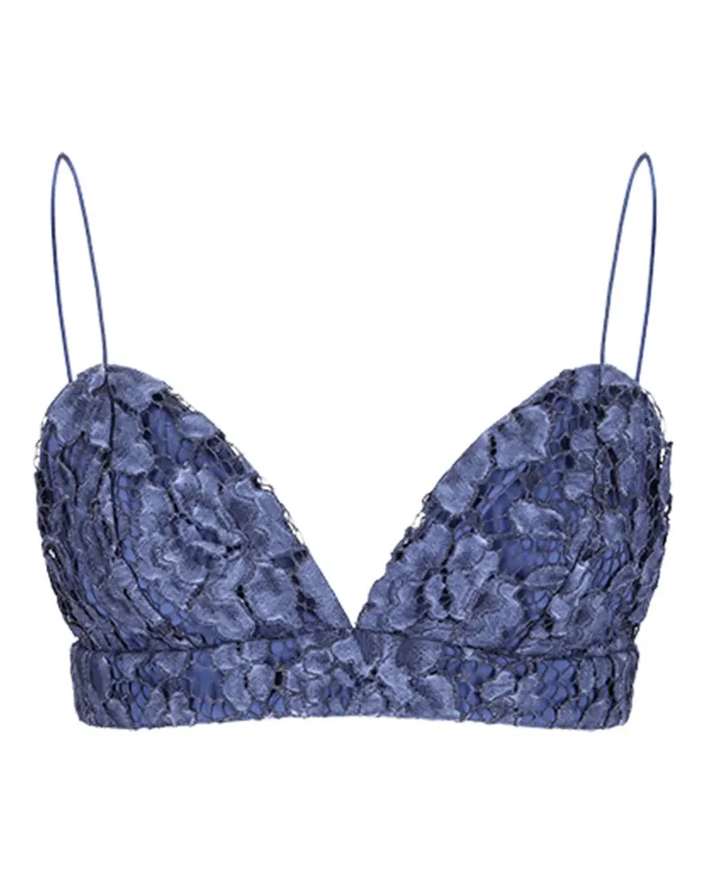 Federica Tosi lace crop top - Blau Blau