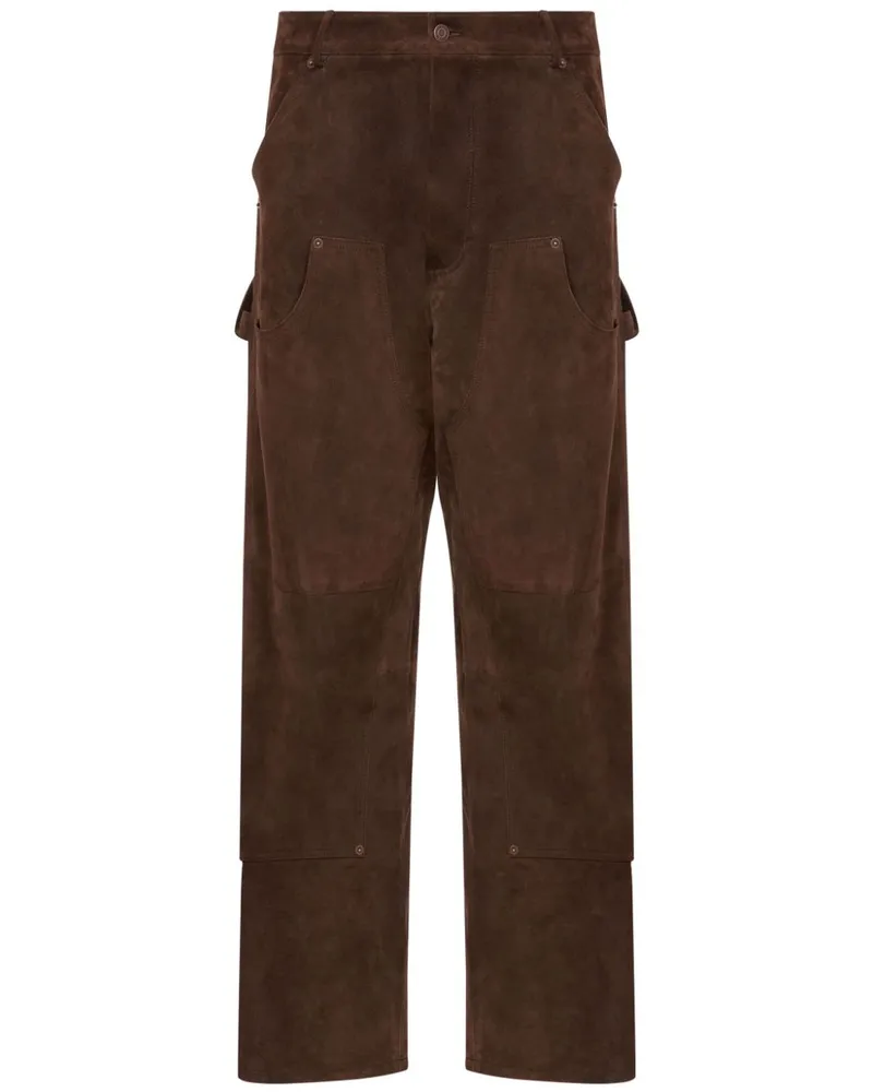 Moschino Hose aus Wildleder - Braun Braun