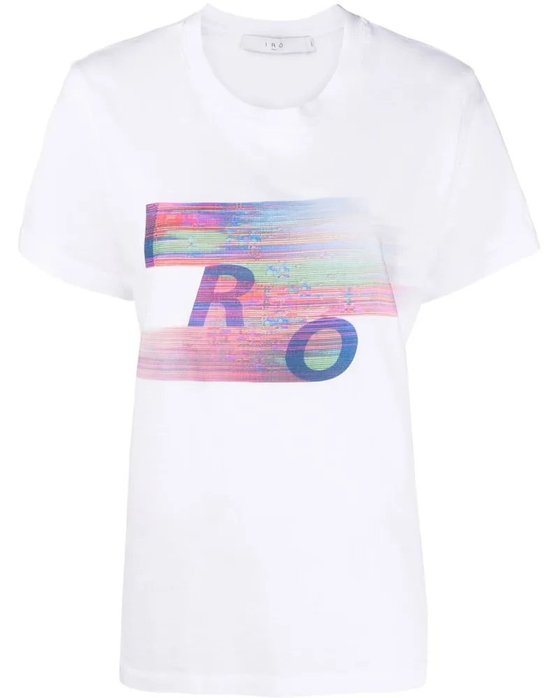 IRO T-Shirt mit Logo-Print Weiß