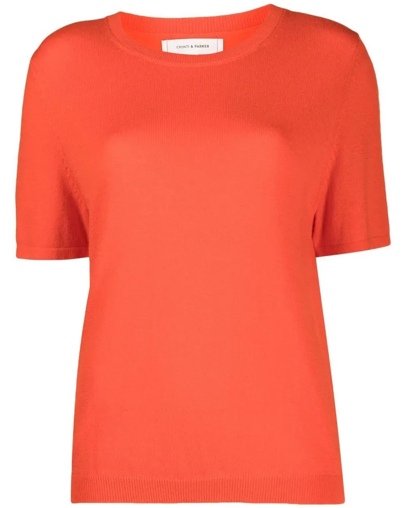 Chinti & Parker Gestricktes T-Shirt Orange