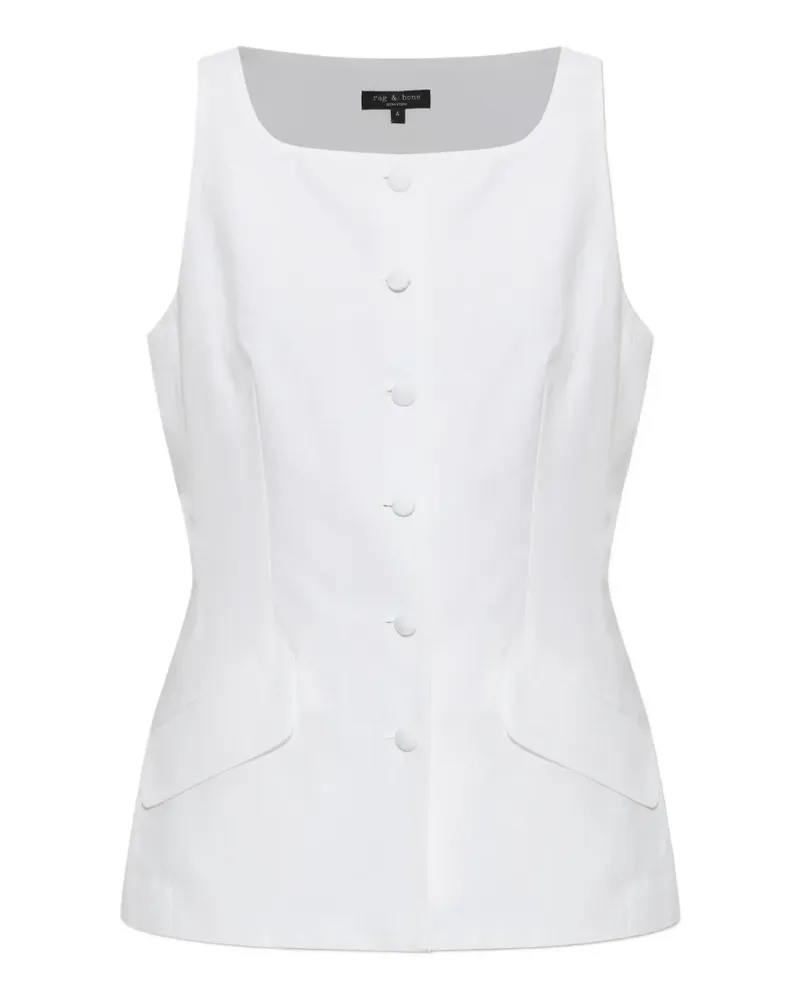 Rag & Bone button-up sleeveless jacket - Weiß Weiß