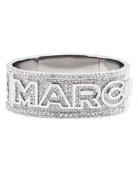 Marc Jacobs Kristallverziertes Armband mit Logo Silber