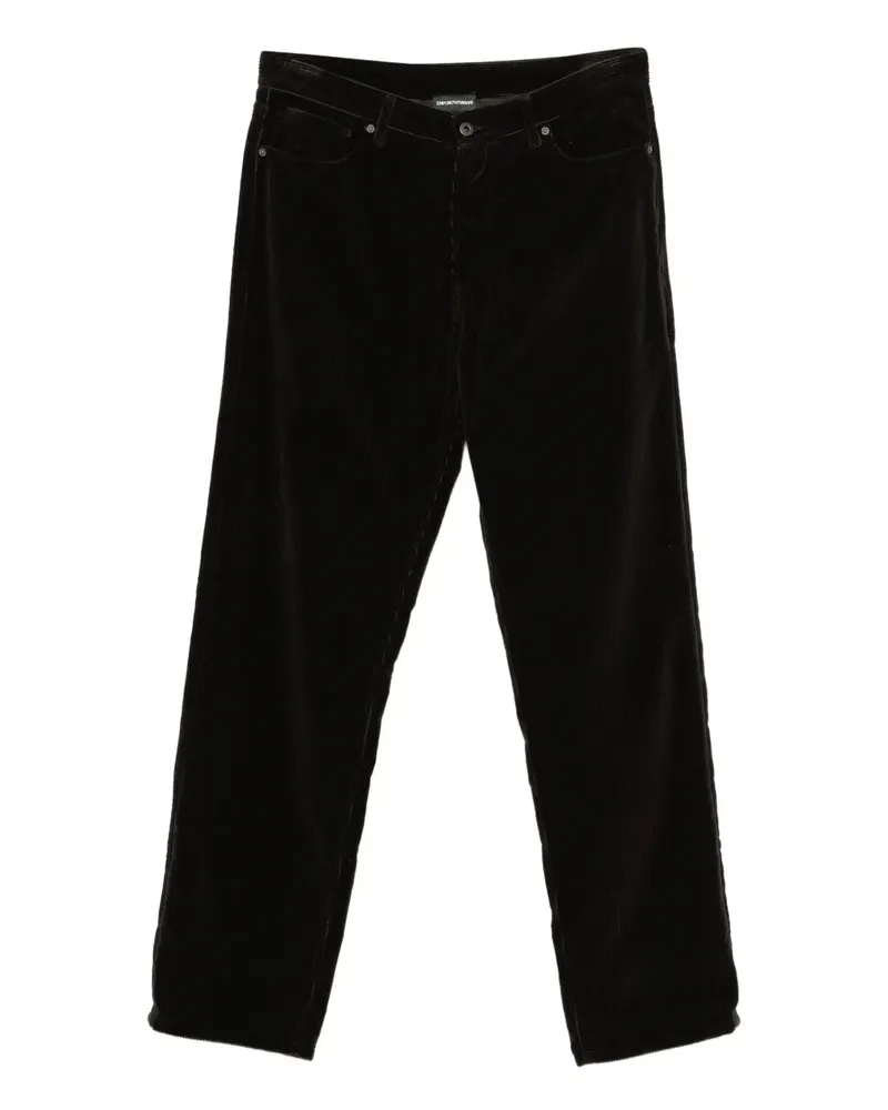 Emporio Armani Hose mit geradem Bein - Schwarz Schwarz