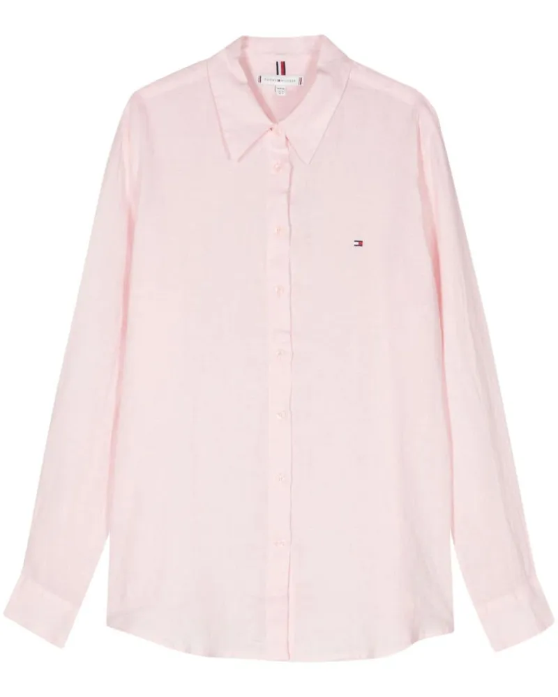 Tommy Hilfiger Hemd aus Leinen Rosa