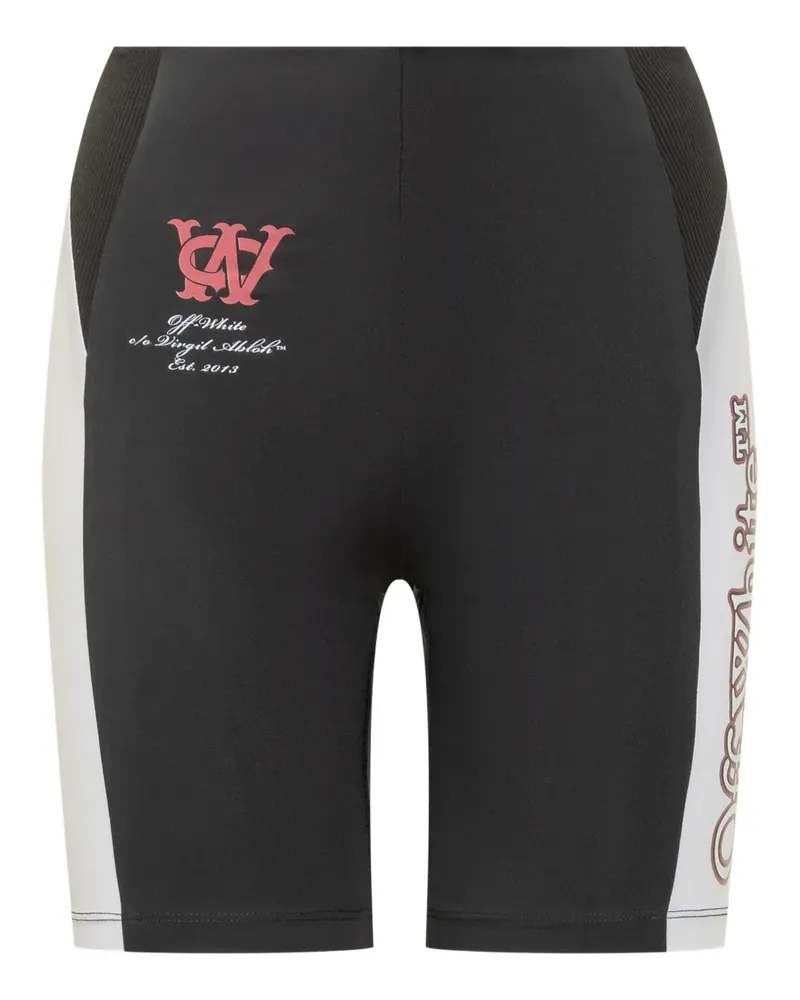 OFF-WHITE Gerippte Serena Shorts - Schwarz Schwarz