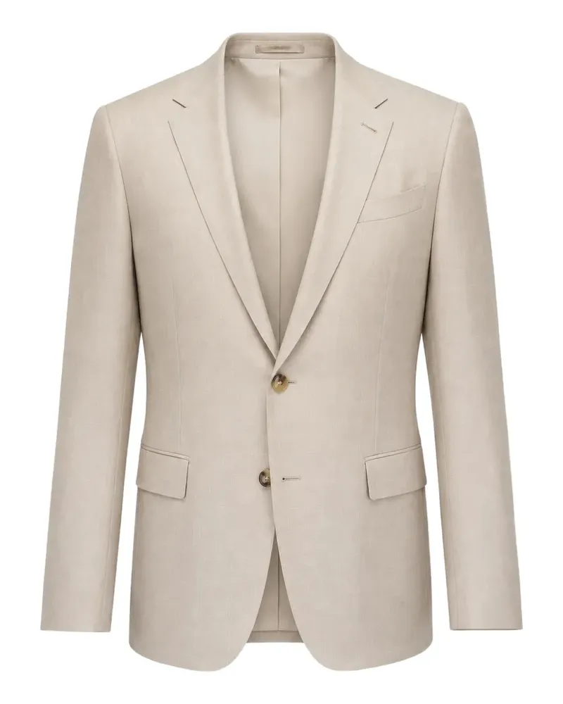 Ermenegildo Zegna textured single-breasted blazer - Nude Nude