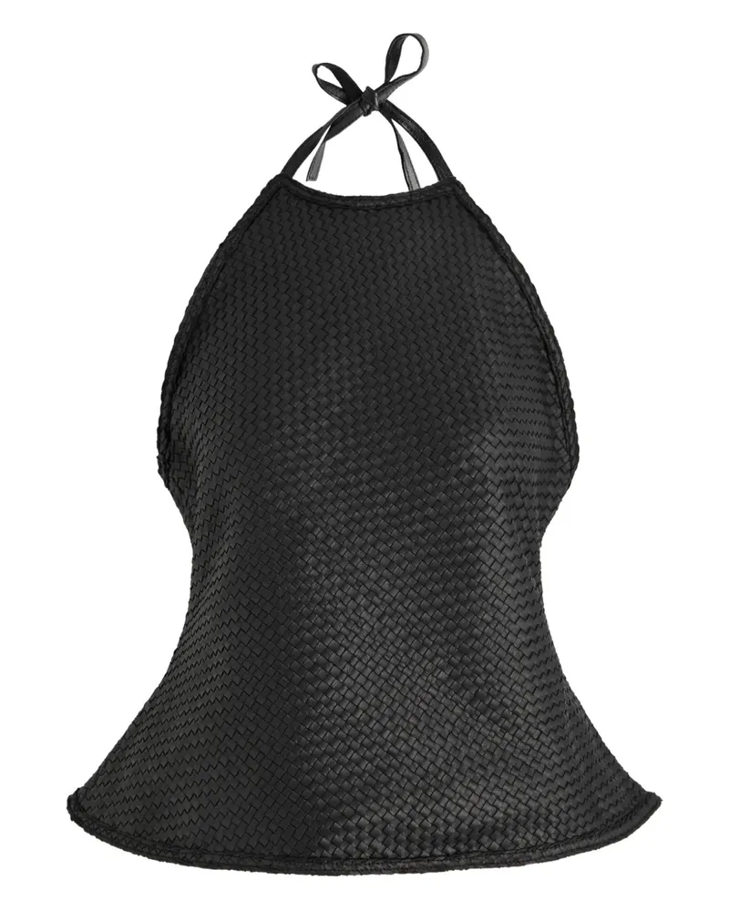 Arma tie-halter top - Schwarz Schwarz