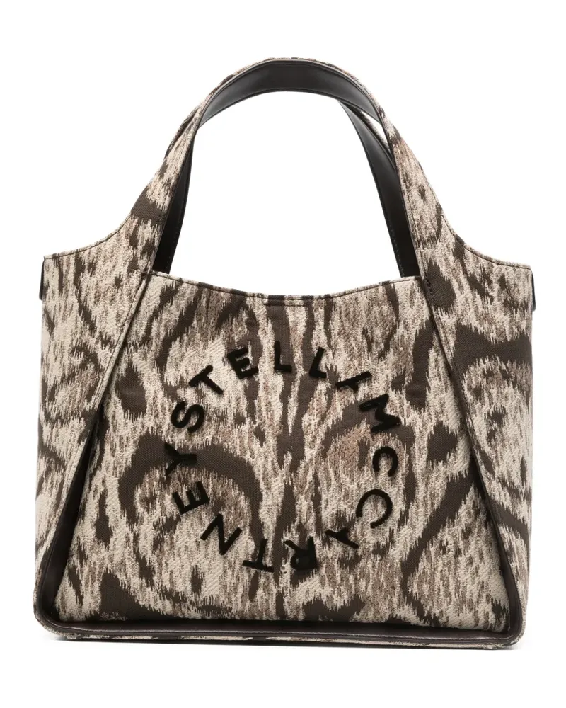 Stella McCartney logo-plaque tote bag - Nude Nude