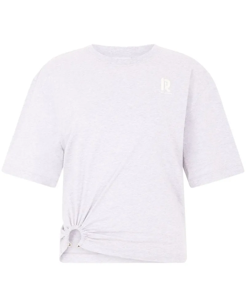 Paco Rabanne T-Shirt mit gerafftem Detail - Grau Grau