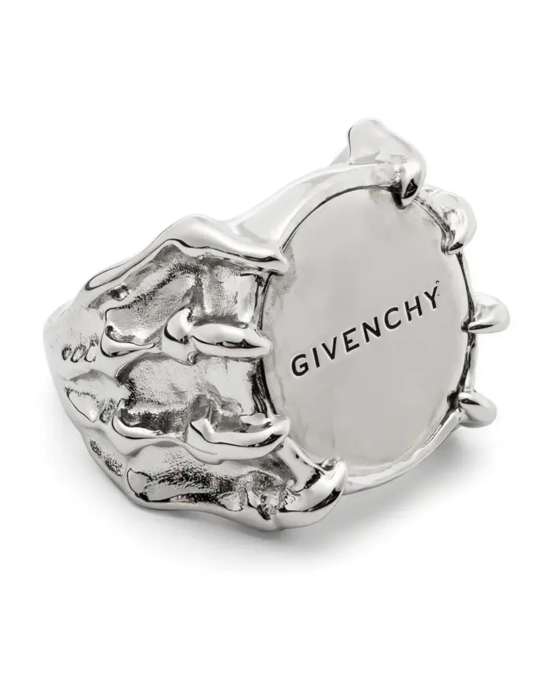 Givenchy Ring in Glanzoptik mit Logo-Gravur - Silber Silber