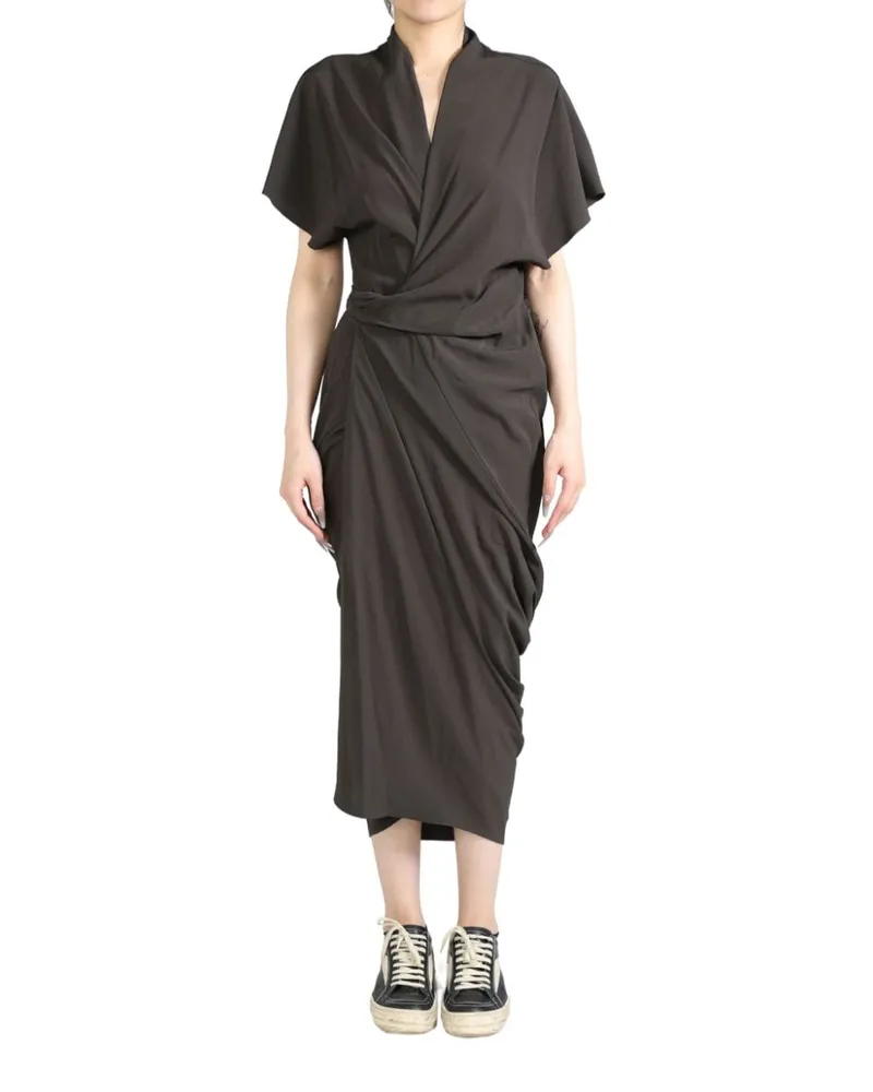 Rick Owens wrap midi dress - Braun Braun