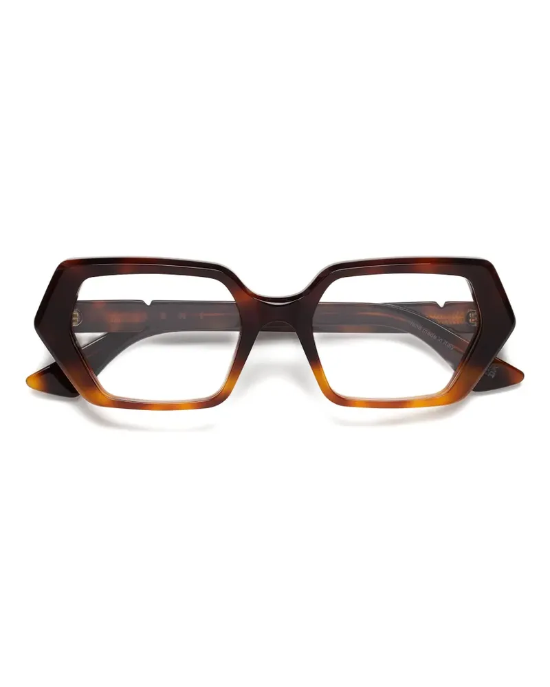 Marni x Retrosuperfuture Zunari geometric-frame glasses - Braun Braun