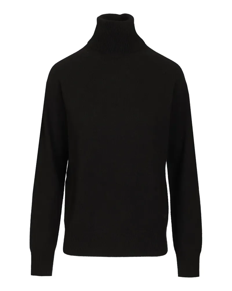 Emporio Armani embroidered cashmere sweater - Schwarz Schwarz