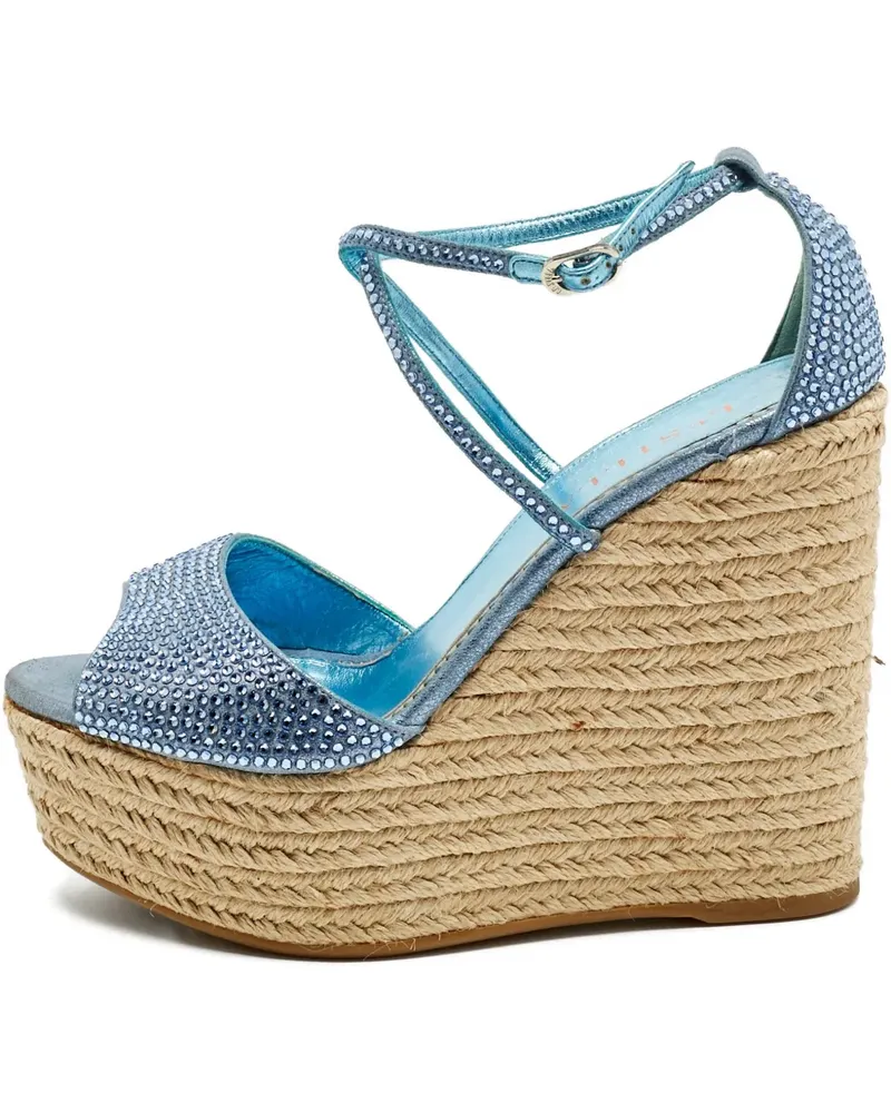 Le Silla crystal wedge sandals - Blau Blau