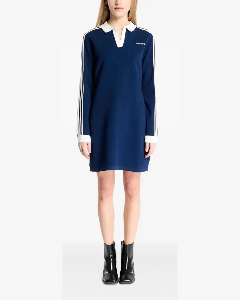 adidas knitted polo mini dress - Blau Blau