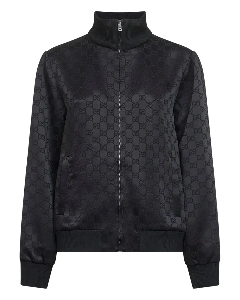 Gucci monogram-jacquard bomber jacket - Schwarz Schwarz