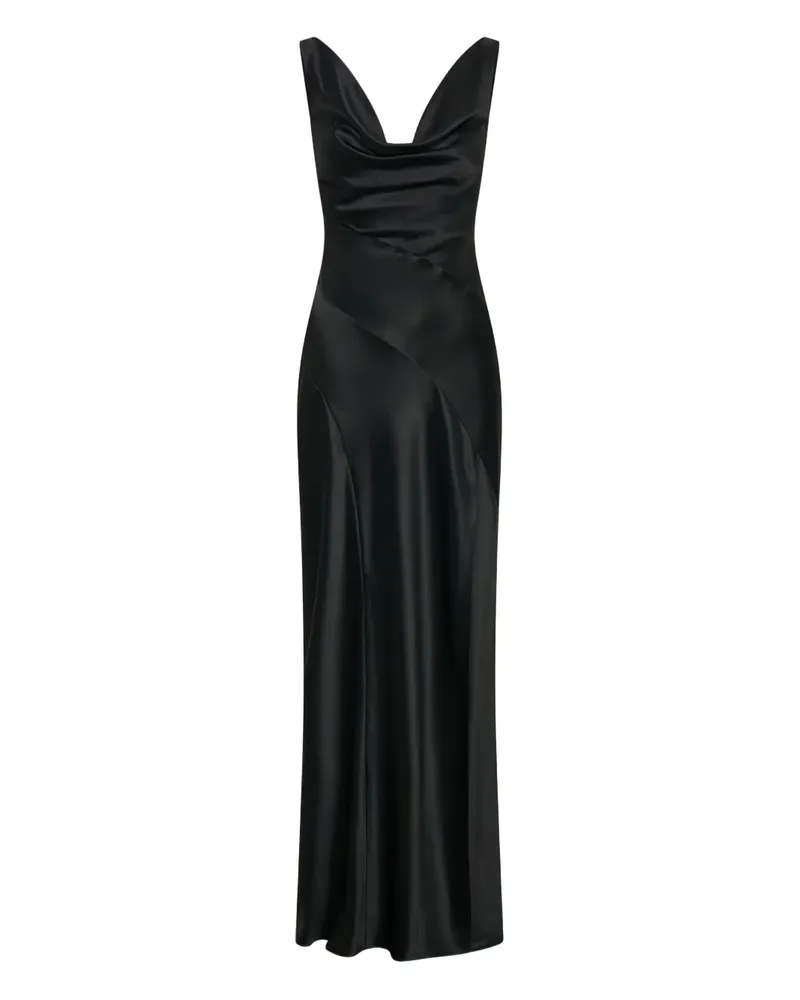 NICHOLAS Alfina cowl-neck slit dress - Schwarz Schwarz