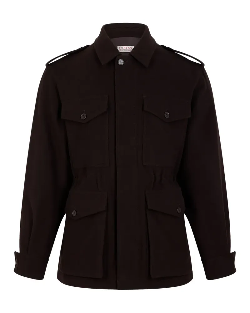 FURSAC Schulterklappen-Jacke mit Taschen - Braun Braun