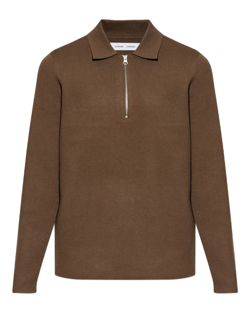 Samsøe & Samsøe half-zip polo shirt - Braun Braun
