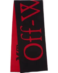 OFF-WHITE Gestrickter 2024 Lunar New Year Bookish Intarsien-Schal Schwarz