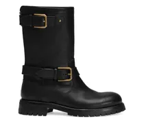 Stiefel mit Schnalle - Schwarz