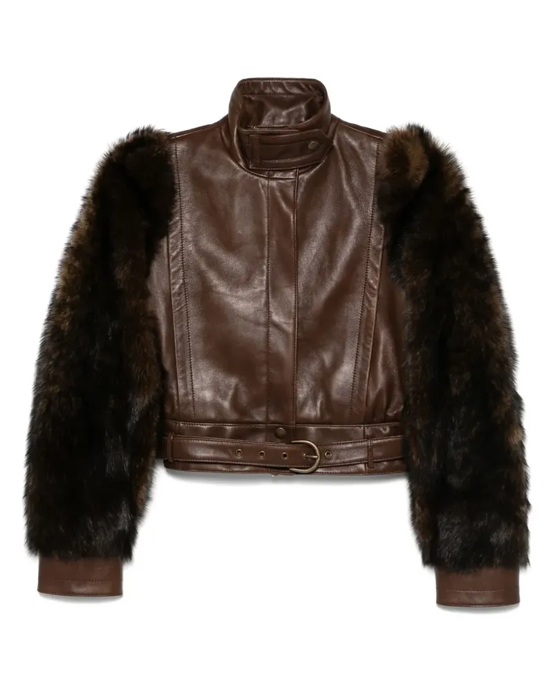 Chloé Klassische Lederjacke - Braun Braun