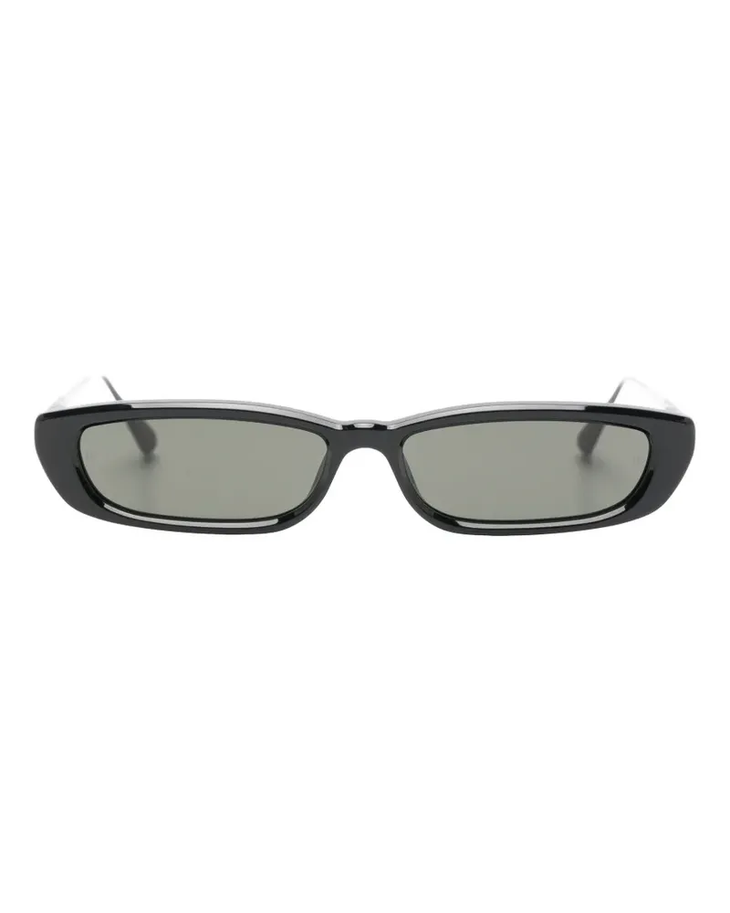 Linda Farrow Darya rectangle-frame sunglasses - Schwarz Schwarz