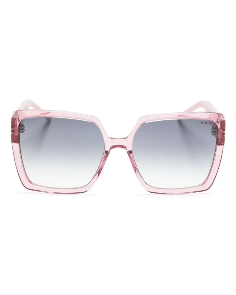 HUGO BOSS Sonnenbrille mit eckigem Gestell Rosa