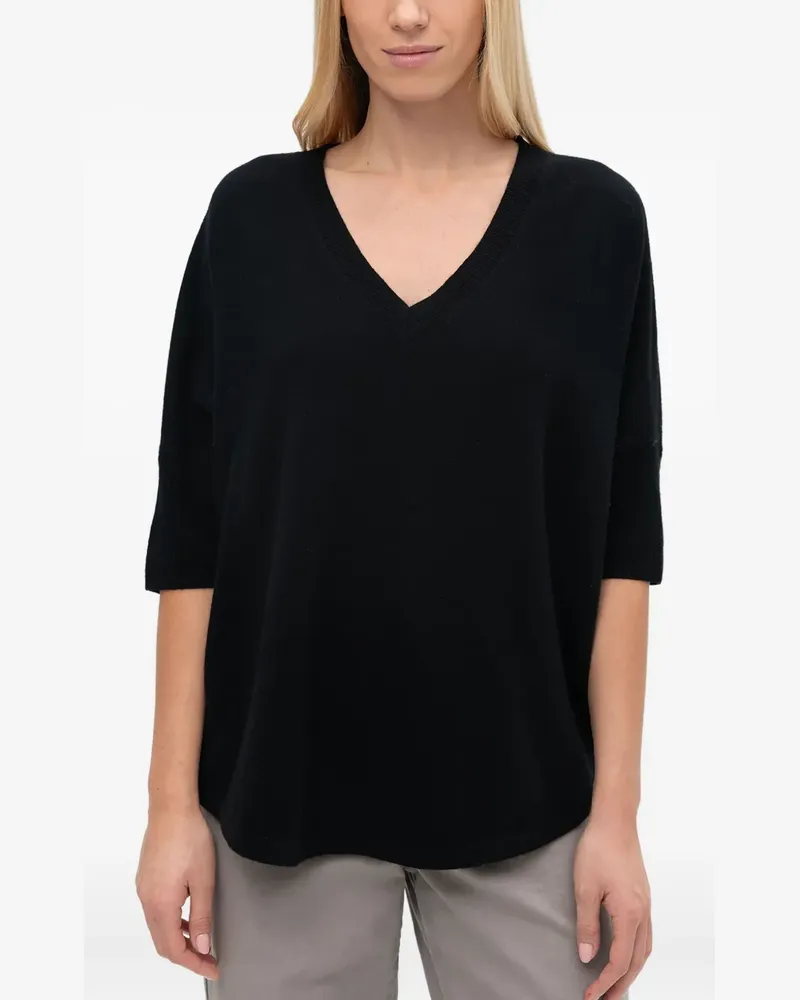 MAX&MOI Pullover mit V-Ausschnitt - Schwarz Schwarz