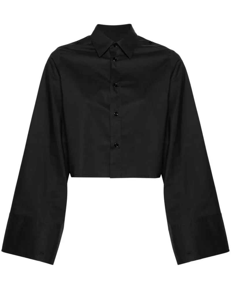 Maison Margiela Cropped-Hemd mit extralangen Ärmeln - Schwarz Schwarz