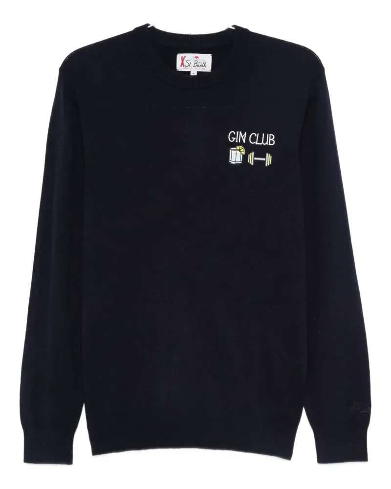 MC2 Saint Barth Gin Club-embroidered jumper - Blau Blau