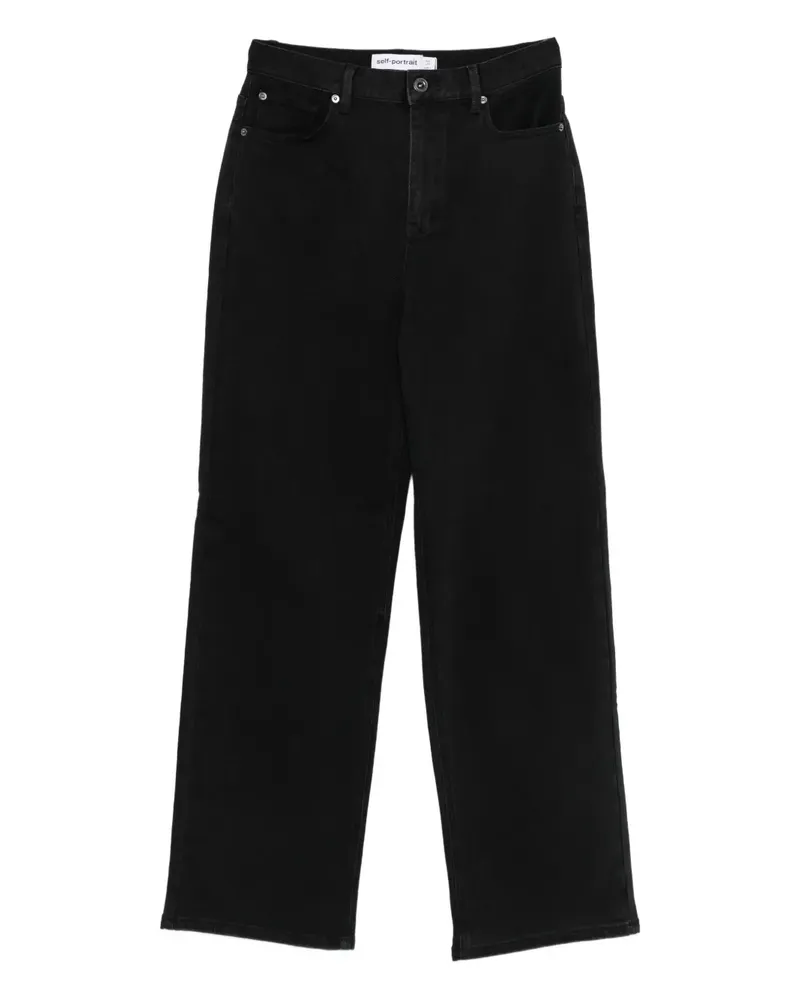 Self-Portrait Five-Pocket-Jeans - Schwarz Schwarz